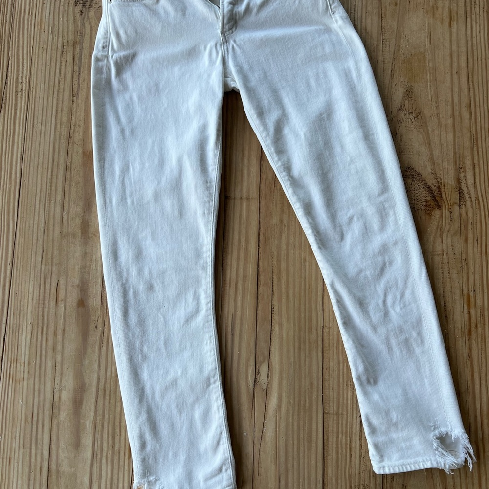 Agolde White Skinny Jeans Sleek Design